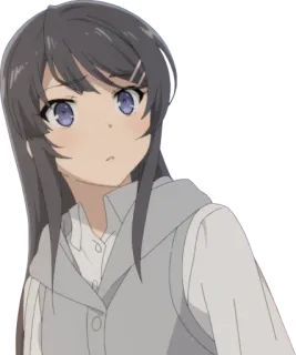 😮 659b45ed Mai Sakurajima Rascal Does Not Dream of Bunny Girl Senpai Anime, Mädchen, Süß, Bunny Girl Senpai, Sakurajima whatsapp sticker