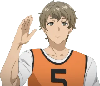 👋 89c26d63 Anime, Charakter, Orange, Salut whatsapp sticker