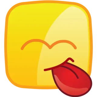 😝 4b9abcb7 表情符号, 脸, 舌头, 快乐, 黄色, 搞笑 telegram sticker