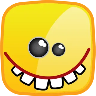 😄 605a3b10 表情符号, 笑脸, 卡通, 黄色, 快乐, 牙齿 telegram sticker