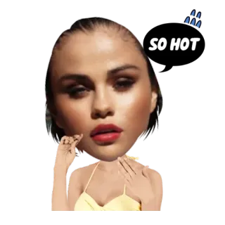 😥 588101a1 Selena Gomez SO HOT Selena Gomez, pop singer, celebrity, sticker, so hot whatsapp sticker