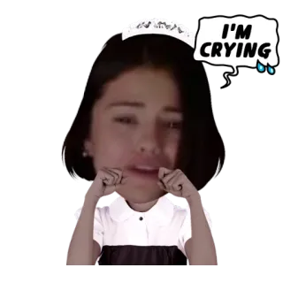 😭 d92976f8 I'M CRYING crying, sad, emotion, maid, tearful whatsapp sticker
