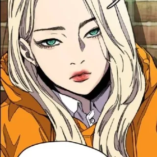 🚴‍♀ b4cd4241 动漫, 卡通, 女人, 金发, 女孩, 肖像 whatsapp sticker