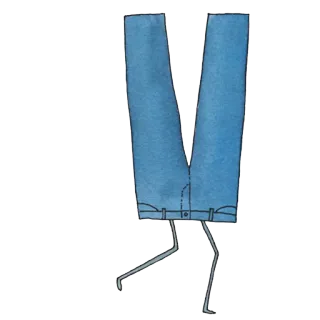 👖 d8dd99dd 牛仔裤, 裤子, 步行, 服装, 拟人化 telegram sticker
