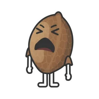 😫 1233f967 buah, kartun, karakter, takut, marah, salak, salak telegram sticker