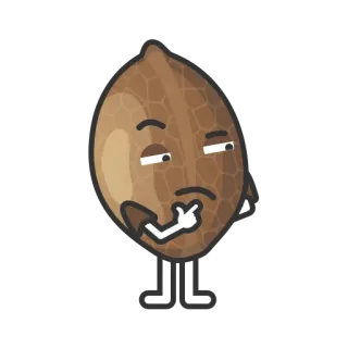 🤔 15de77ec buah, karakter, gestur ofensif, jari tengah, lucu telegram sticker