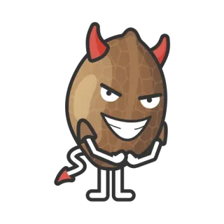 😈 4c1b7922 setan, kartun, biji, jahat, tanduk, ekor telegram sticker