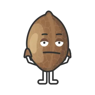 😐 93a6b1c5 salak, buah, salak, kartun, karakter, makanan telegram sticker