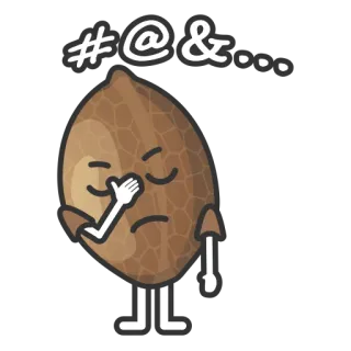 🤬 a78f709c #@&... marah, jengkel, frustrasi, salak, buah, kartun telegram sticker