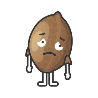🙁 be0e809b salak, sedih, buah, kartun telegram sticker