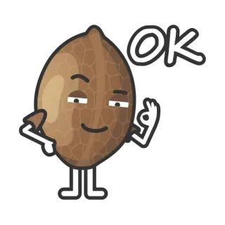 👌 ffcafac2 OK ok, oke, kacang, persetujuan, setuju telegram sticker