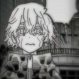 🌟 92cad0a4 Anime, Manga, Pianto, Triste, Personaggio, Illustrazione telegram sticker