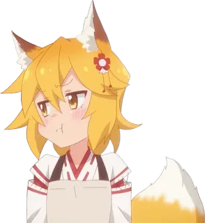 😒 4a777a14 Senko The Helpful Fox Senko-san Аниме, девушка-лиса, Сенко, милый, японский, мультфильм telegram sticker