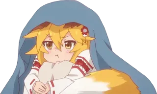 😒 7a05407b Senko Helpful Fox Senko-san Аниме, Девочка-лиса, Милая, Сенко-сан, Одеяло telegram sticker