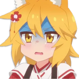 🙄 af3109ba Senko The Helpful Fox Senko-san Аниме, Девушка-лиса, Сенко, Helpful Fox Senko-san, Милый, Обеспокоенный, Переживающий telegram sticker