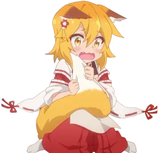 😨 f0d89949 Senko Helpful Fox Senko-san Аниме, Девушка-лиса, Каваий, Милый, Сенко, Заботливая лисичка Сенко-сан, Кэмономими telegram sticker