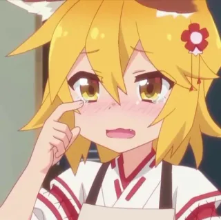 🦊 128bad2a Senko The Helpful Fox Senko-san Anime, Cô gái cáo, Khóc, Senko, The Helpful Fox Senko-san telegram sticker