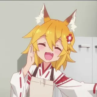 ⛩️ 4c41face Senko The Helpful Fox Senko-san Anime, Cáo, Kawaii, Dễ thương, Senko-san telegram sticker