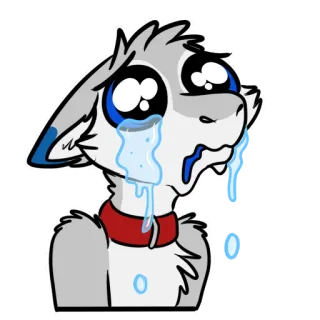😢 051ec0f1 piangendo, triste, cartone animato, furry, lacrime, emotivo telegram sticker