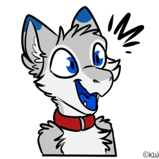 😄 0c68a141 Furry, Cartone animato, Lupo, Antropomorfo, Animale, Illustrazione telegram sticker