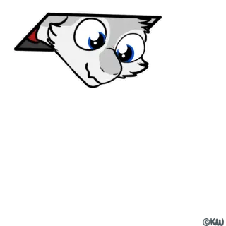👀 1d1158b8 gatto, animale, cartone animato, adesivo, carino, grigio, bianco telegram sticker