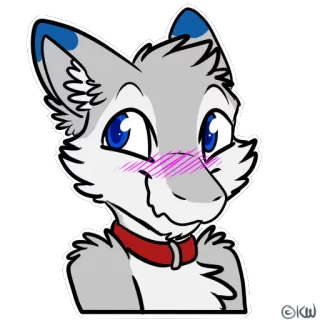 😊 29e60a2b Furry, Antropomorfo, Animale, Carino, Cartone animato, Lupo, Cane telegram sticker