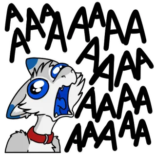 🙀 30e364ed AAAA gatto, animale, urlo, anime, personaggio, carino, felino telegram sticker