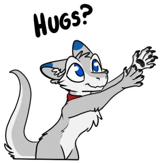 🤗 3cb64fa1 HUGS? Abbraccio, Furry, Animale, Carino, Amichevole, Cartone animato, Richiesta telegram sticker