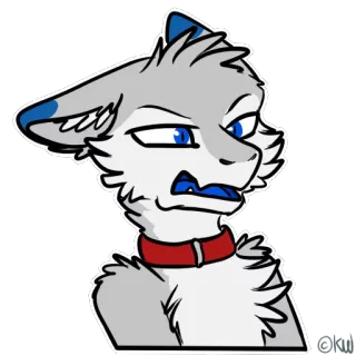 🤢 3d2888f9 Furry, Lupo, Cartone animato, Sticker, Animale, Cane, Antropomorfo telegram sticker