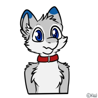 😐 3d74514f Cartone animato, Animale, Lupo, Cane, Carino, Animale domestico telegram sticker