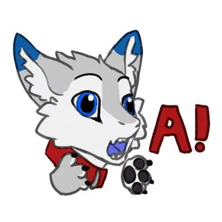 😱 55d03d99 A! lupo, adesivo, furry, cartone animato, animale, carino telegram sticker