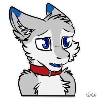 😟 69643264 Furry, Lupo, Cartone animato, Personaggio, Triste, Antropomorfo telegram sticker