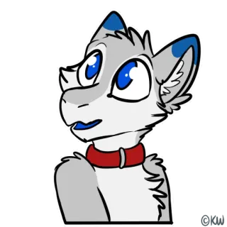 👆 8d484daf Furry, Cane, Personaggio, Cartone animato, Animale telegram sticker