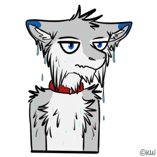 🧼 94849be9 Furry, Antropomorfo, Lupo, Sudore, Stanco telegram sticker