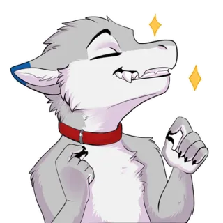 🤩 9c6f6041 Lupo, Antro, Furry, Animale, Cartone animato, Personaggio, Cane telegram sticker