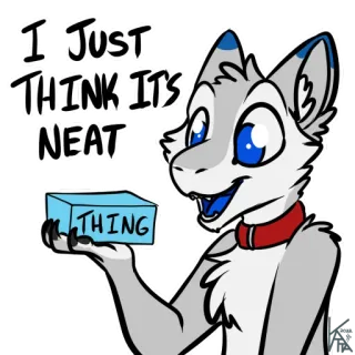 📦 bab5aaa9 I JUST THINK IT'S NEAT Furry, Lupo, Carino, Antro, Dolce, Cosa telegram sticker