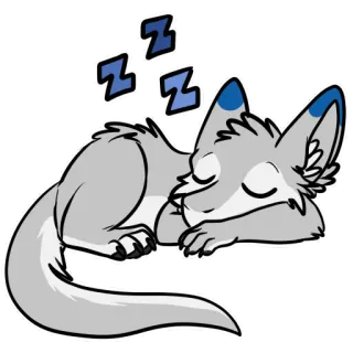😴 bbbcb7cf ZZZZ dormire, volpe, carino, zzz, pisolino, animale, sogno telegram sticker