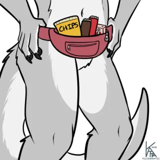 🍫 dd59eecb CHIPS patatine, cibo, snack, lupo, cartoni animati, illustrazione telegram sticker