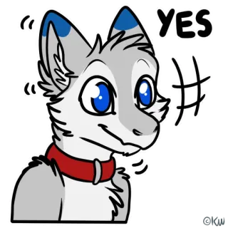 👍 f4719190 YES animale, volpe, cartone animato, sì, d'accordo, positivo telegram sticker