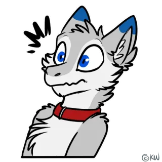 😮 fb895eba Furry, Antropomorfo, Lupo, Cane, Volpe, Carino, Espressione, Sorpreso telegram sticker