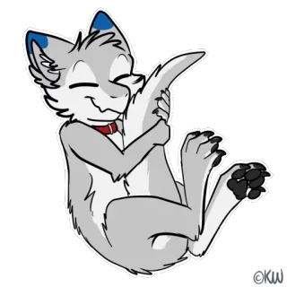 🤗 fbeeef31 Furry, Antro, Lupo, Animale, Carino, Felice, Cartone animato telegram sticker