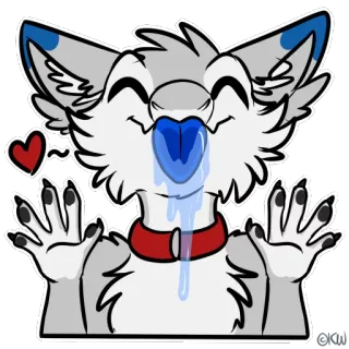 😘 ff383fab Furry, Cartone animato, Animale, Antropomorfo, Cuore, Carino, Amichevole telegram sticker
