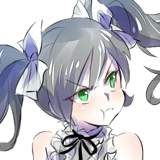 😡 3c88b6e9 anime girl, cartoon character, art, illustration whatsapp sticker