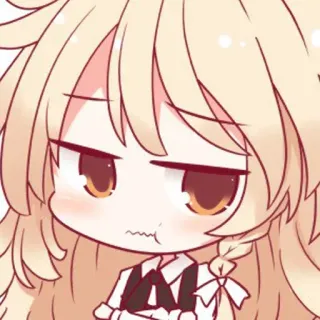 😡 4e4a51f6 chibi, anime, cute, cartoon, blonde, girl whatsapp sticker