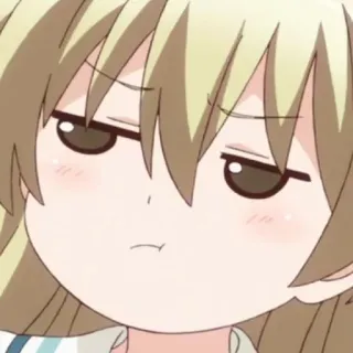 😡 632bd951 anime, manga, cute, bored, expressionless, cartoon, chibi whatsapp sticker