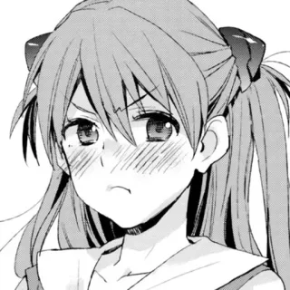 😤 b6ad0890 Asuka Langley Soryu Neon Genesis Evangelion anime, girl, manga, expression, face, character, asuka, evangelion whatsapp sticker