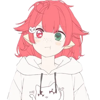 😠 c7e9e9c3 NEKO anime, cat, cartoon, cute, illustration, sticker whatsapp sticker