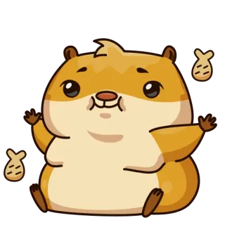 ☺️ 74b65b26 Hamster, Tier, süß, Cartoon, Nagetier whatsapp sticker