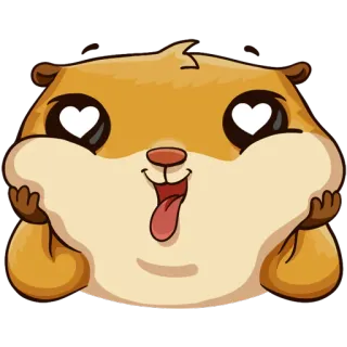 😍 d306e4dd แฮมสเตอร์, น่ารัก, ความรัก, สัตว์, สัตว์ฟันแทะ telegram sticker
