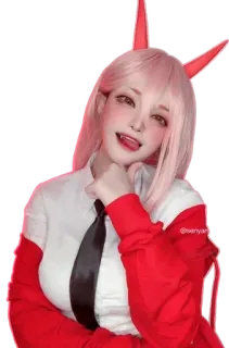 😍 3c5bdafc Power Chainsaw Man Anime, Manga, Diavolo, Corna, Cosplay whatsapp sticker